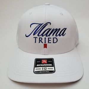 Mama Tried Richardson 112 Trucker Mesh Snapback White